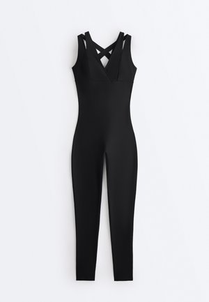 OYSHO COMPRESSIVE LONG WITH DOUBLE STRAP - Kezeslábas - black