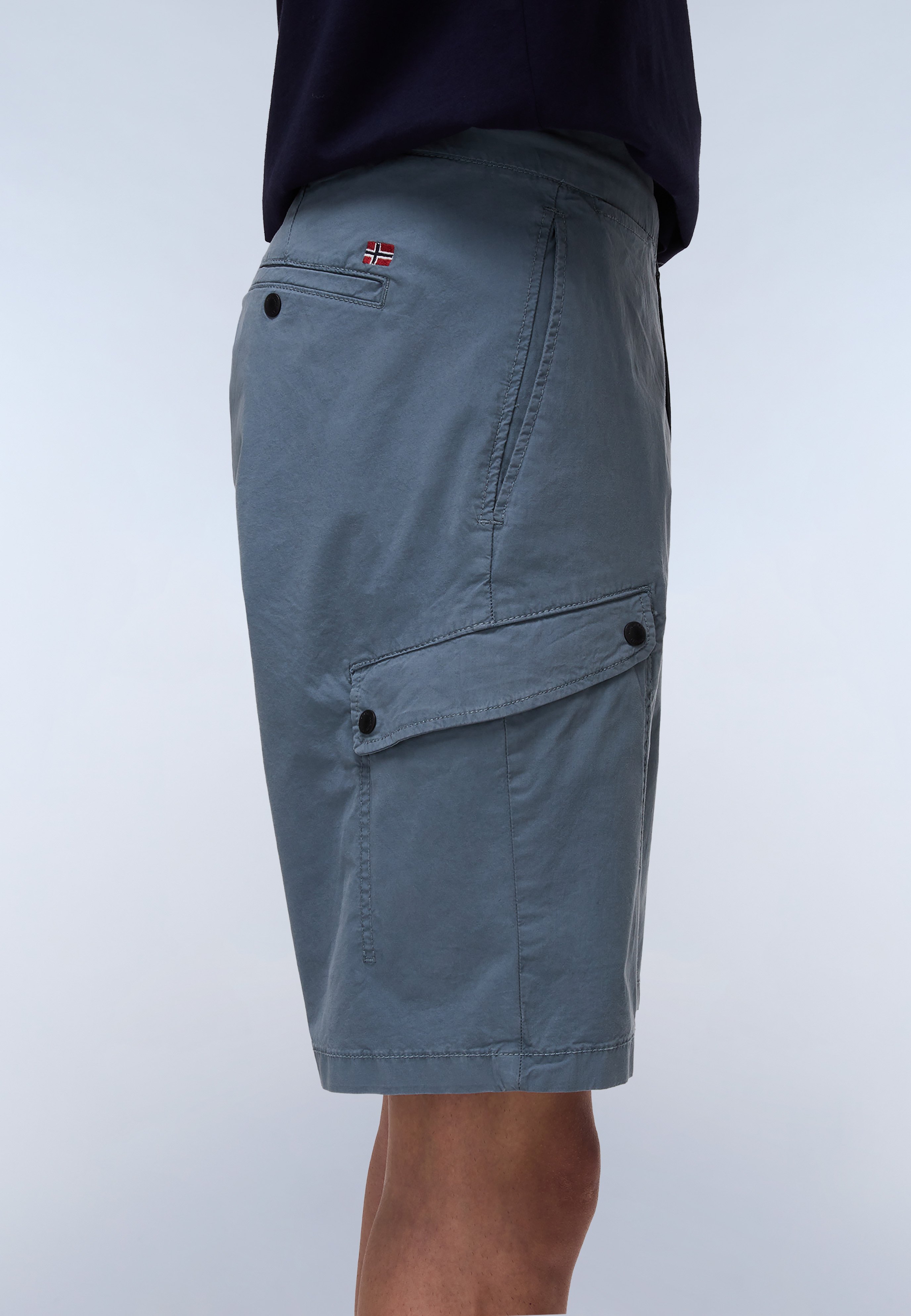 Napapijri N-DEASE LICHEN - Shorts - stormy weat g y/blue