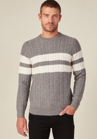 BONOBO Jeans MIT LANGEN ÄRMELN - Strickpullover - gris foncé