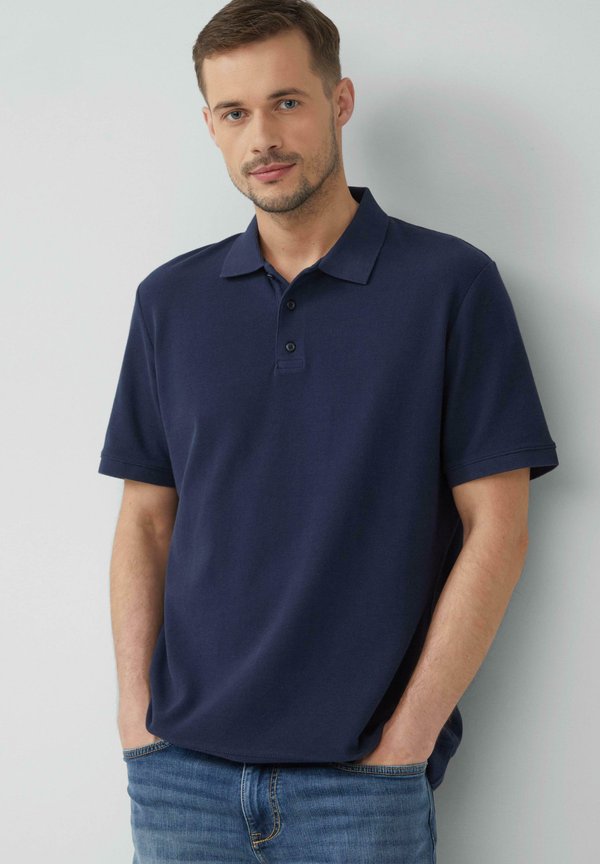 AUS WAFFEL - Poloshirt - tiefblau