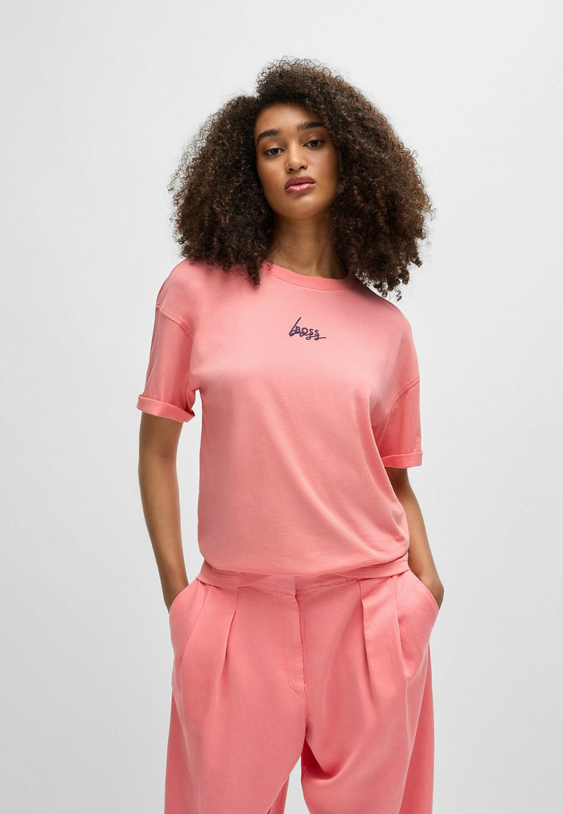 BOSS EVI - T-shirt basic - open pink