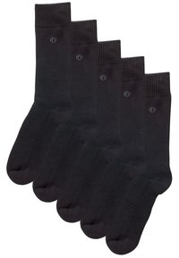 Next - BLACK PLAIN COMFORT SOCKS FIVE PACK - Ponožky - black Miniatura obrázku 1