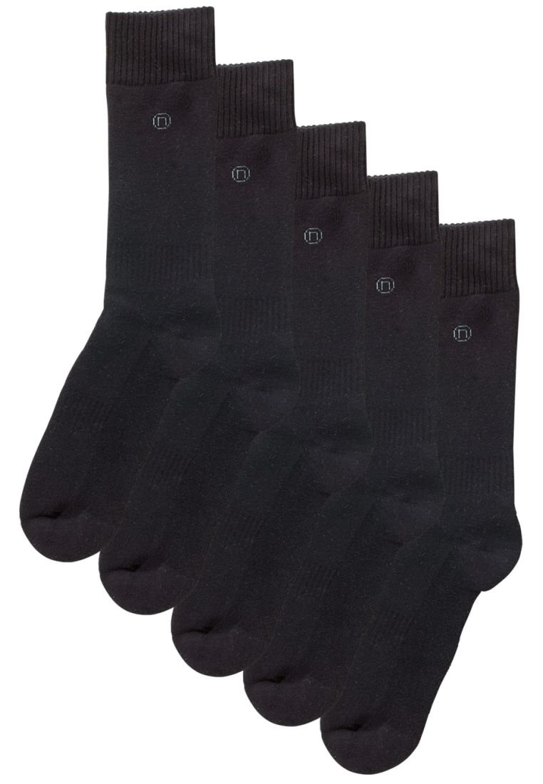 Next - BLACK PLAIN COMFORT SOCKS FIVE PACK - Ponožky - black, Zvětšit