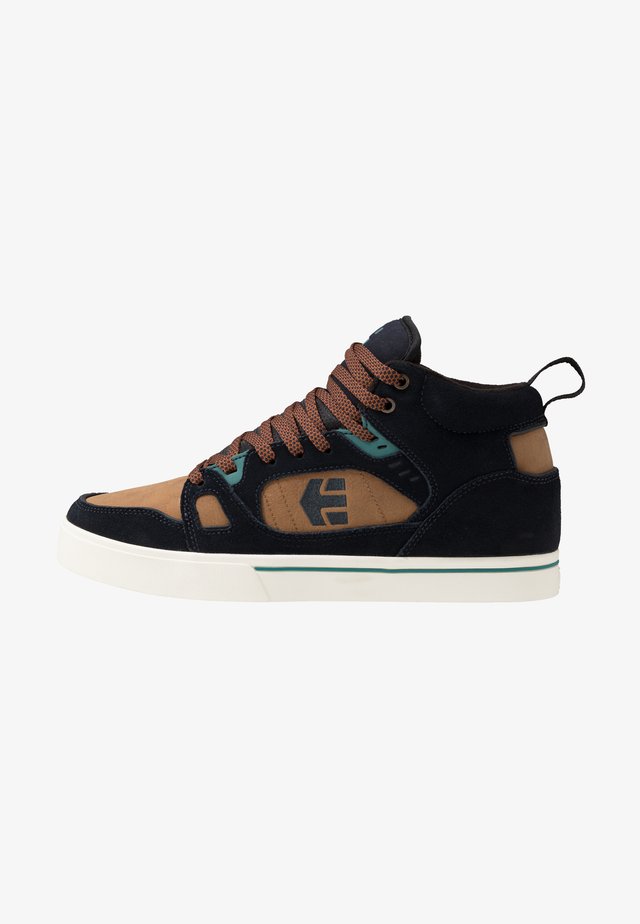 AGRON - Skate shoes - navy/brown/white