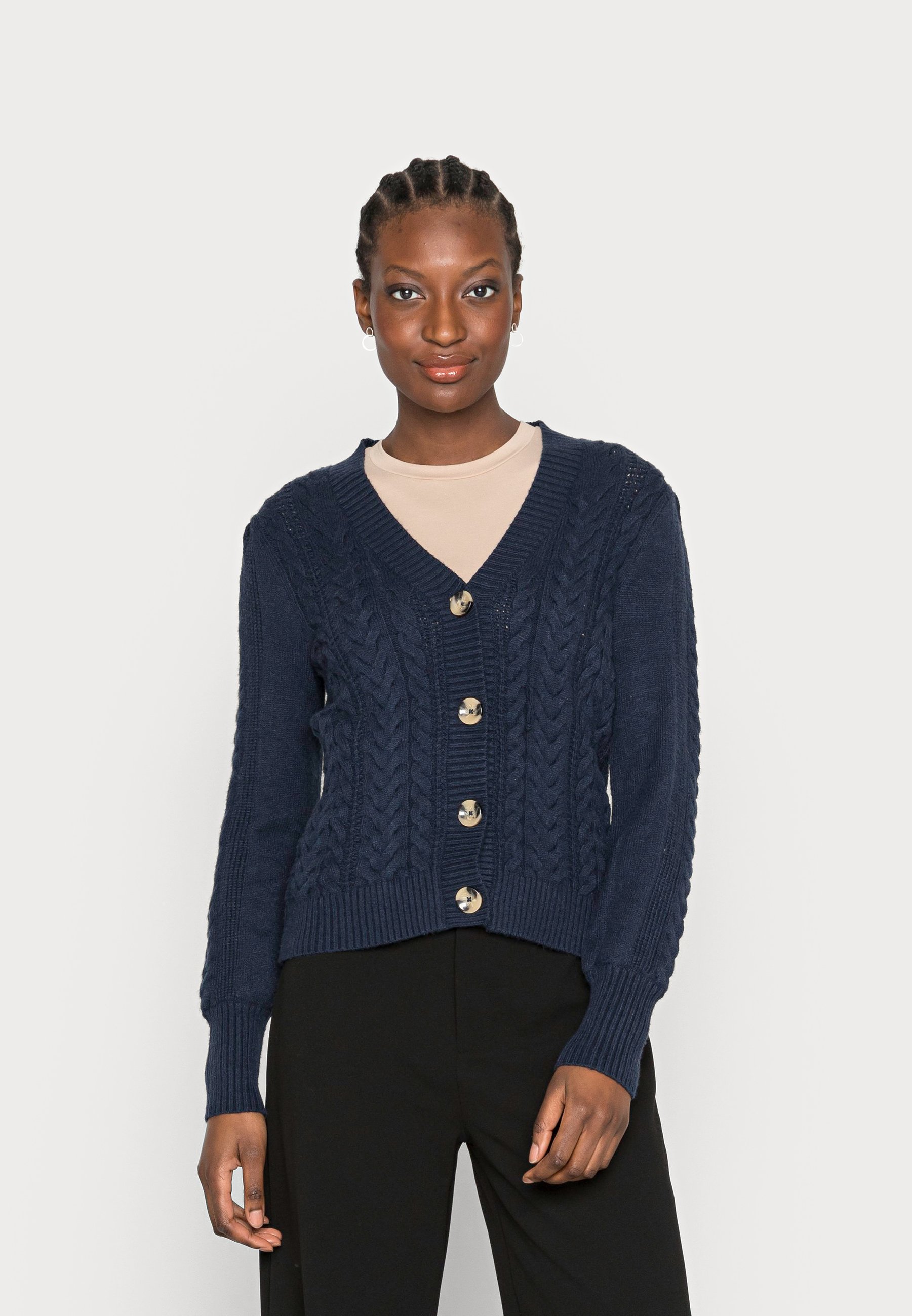 Marks u0026 Spencer CABLE - Cardigan - navy/dark blue - Zalando.de