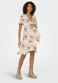 ONLY MATERNITY OLIVIA WRAP WVN NP - Kasdienė suknelė - whitecap gray