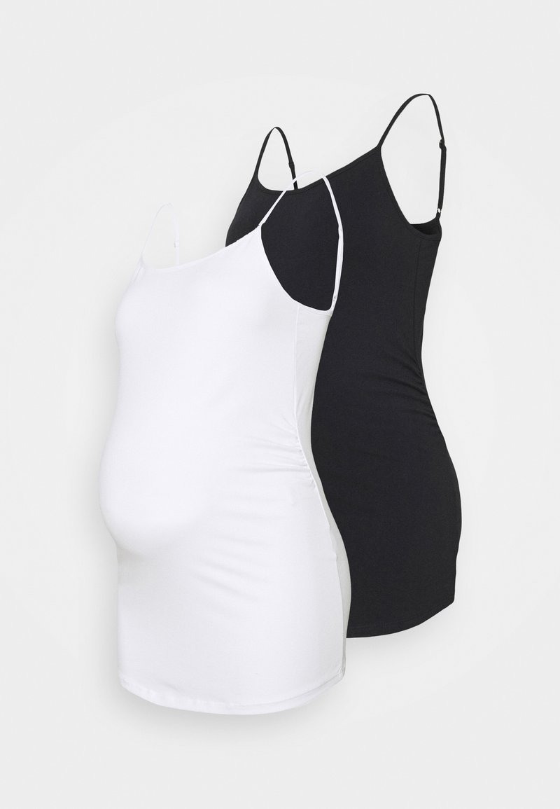 ONLY MATERNITY OLMLOVELY LIFE SINGLET MATERNITY 2 PACK  - Topper - night sky/white