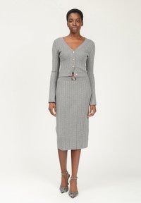INFLUENCER Bleistiftrock - grey