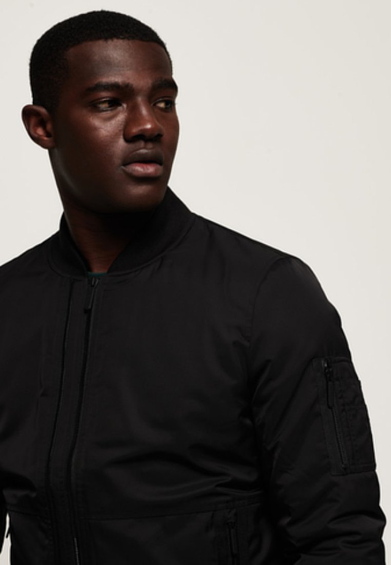 boss osma biker jacket in black