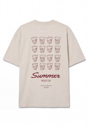 Pegador, SOLANA HEAVY OVERSIZED TEE - Μπλουζάκι με στάμπα - washed cream