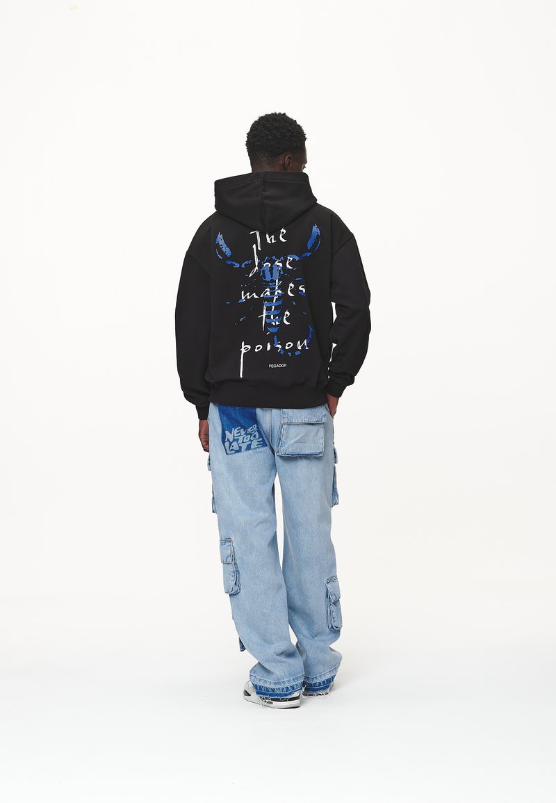 Pegador CARDINAL OVERSIZED - Tröja med dragkedja - washed black