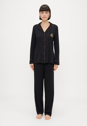 NOTCH COLLAR PAJAMA - Pizsama szett - black