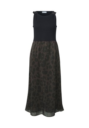 Street One, MIDI-KLEID MIT STRUKTURMIX UND PRINT - Vestido informal - molten earth