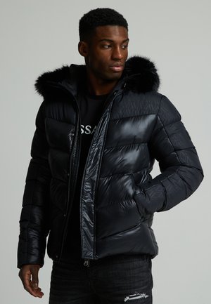 LAVANDA HIGH SHINE PUFFER JACKET - Winterjas - jet black