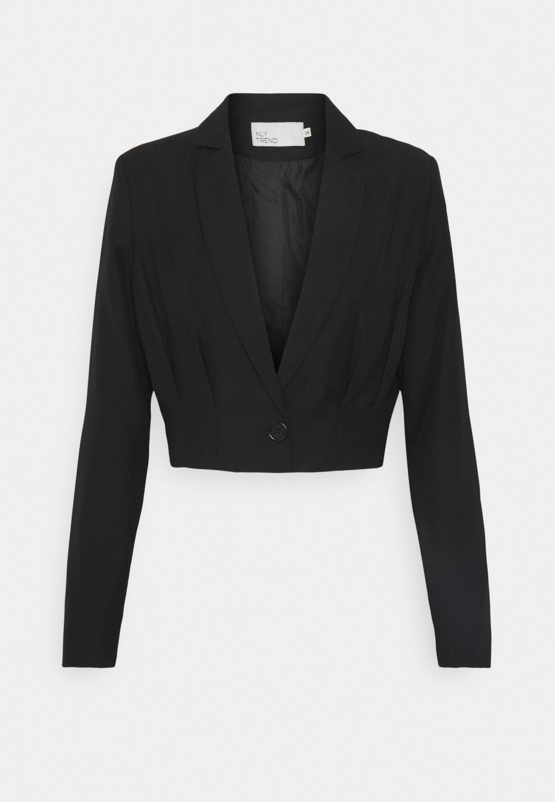 cropped black blazer uk