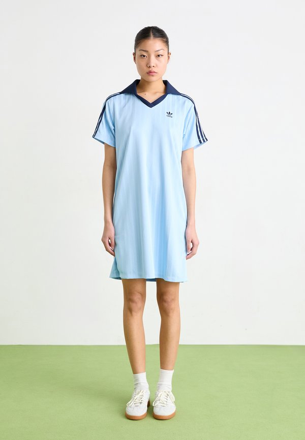 V NECK DRESS - Jersey dress - clear sky