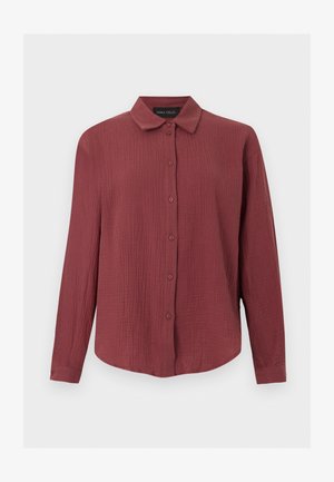 Πουκάμισο με μακριά μανίκια και κουμπιά από υφασμάτινο, υφασμενο σε σχήμα dusty rose, με κλασικό γιακά και μανσέτες με ένα κουμπί.