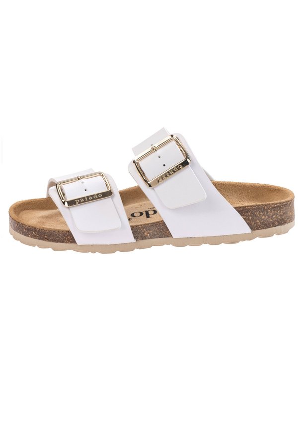 SAMOS EGS - Pantolette flach - weiß matt