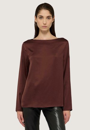 CON SCOLLO A BARCA - Blusa - bordeaux