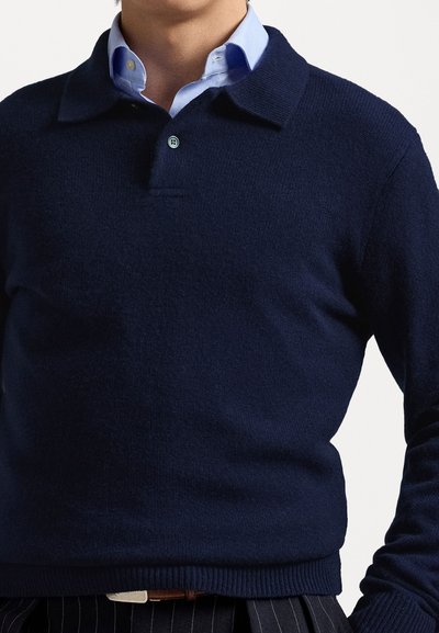 Polo Ralph Lauren CASHMERE POLO-COLLAR SWEATER - Camisola - bright navy