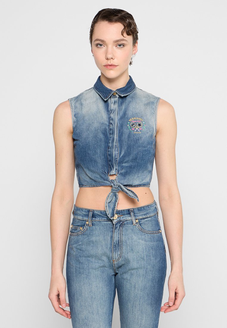 CHIARA FERRAGNI Blouse blauw CHIARA FERRAGNI Blouse blauw