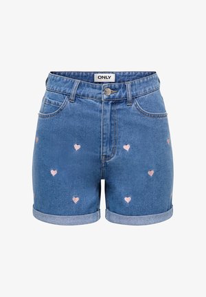ONLY, ONLVEGA High waist Mom Fit - Farmer rövidnadrágok - medium blue denim