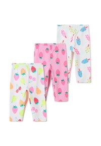 OVS - TRIPACK THREE-QUARTER STRETCH WITH PRINT - Shorts - white pink Thumbnail Image 1