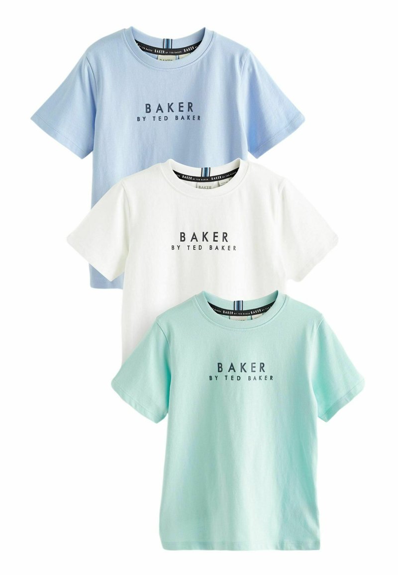 Baker by Ted Baker 3 PACK - Apdrukāts T-krekls - blue white mint
