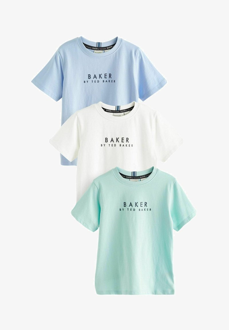 Baker by Ted Baker 3 PACK - Apdrukāts T-krekls - blue white mint