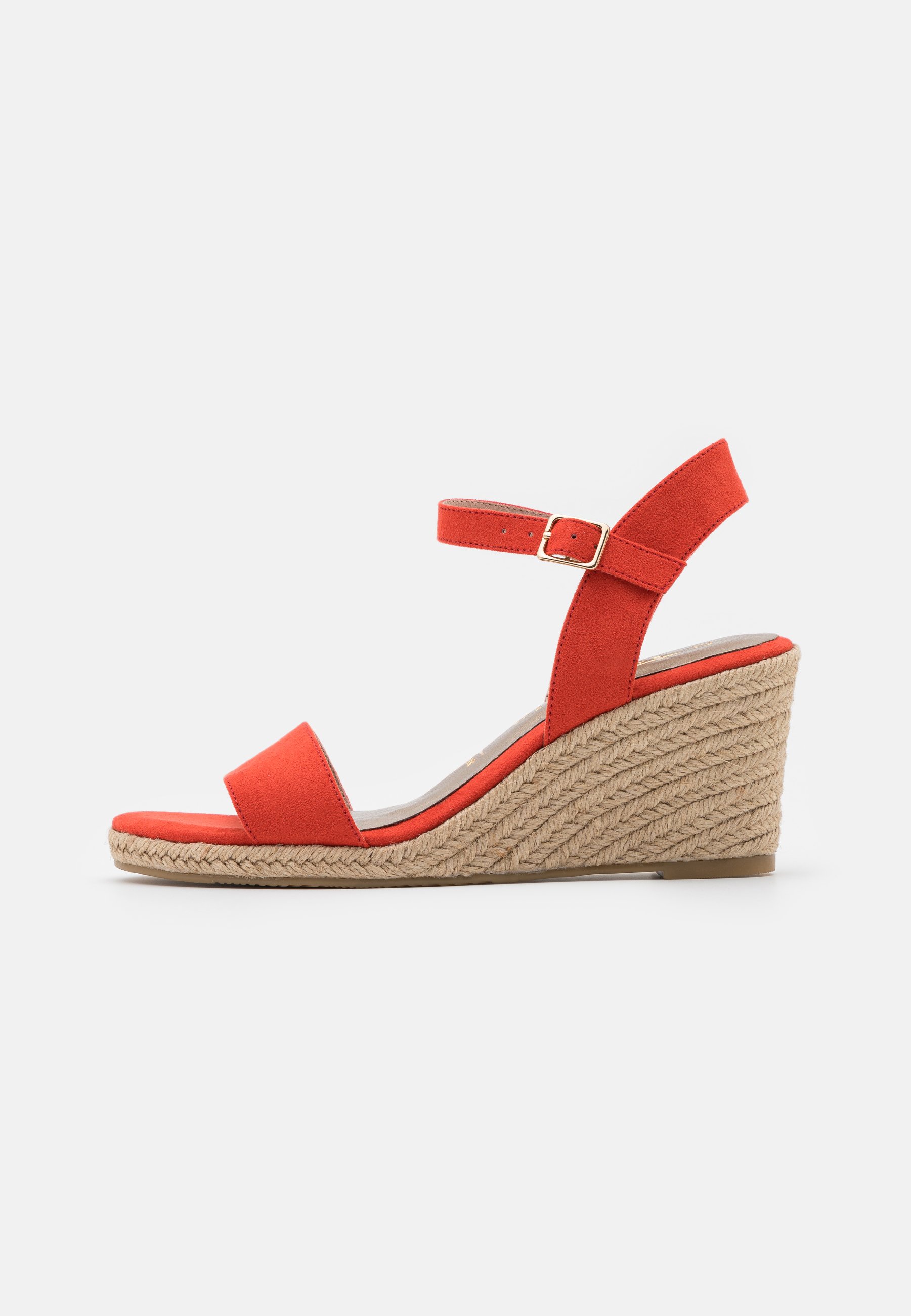 Tamaris Sandalen met sleehak - flame/Rood - Zalando.nl