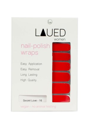 VARGU LAUED NAGELFOLIEN SOLID RED - Nail stickers - secret love