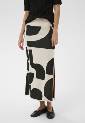 WILKINS - A-snit nederdel - monochrome soft blocks