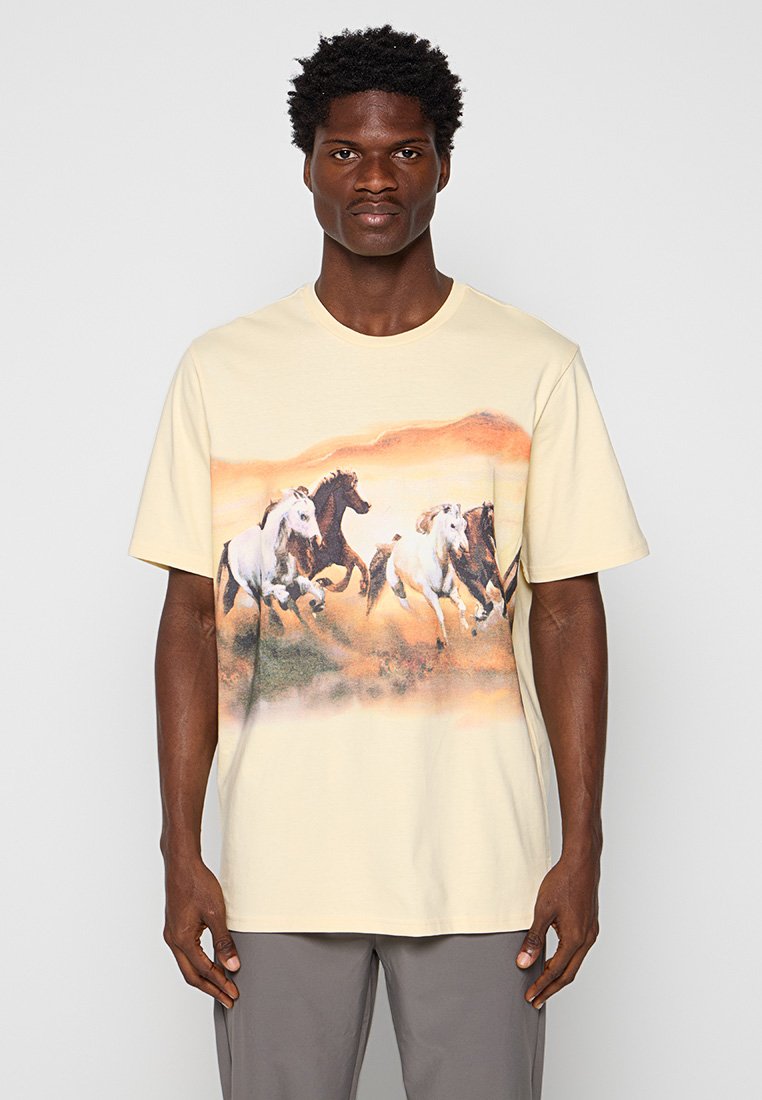 Columbia T-shirt print geel