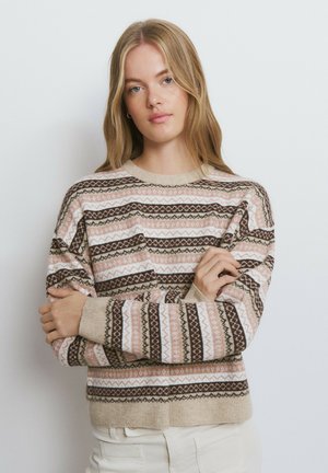 JACQUARD - Strickpullover - crudo