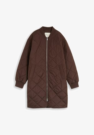 TOM TAILOR DENIM, TOM TAILOR DENIM JACKEN STEPPMANTEL MIT BOMBERKRAGEN - Zimný kabát - cool dark brown