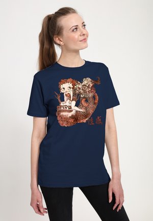 BETTY BOOP DRAGON TATTOO - Camiseta estampada - navy blue