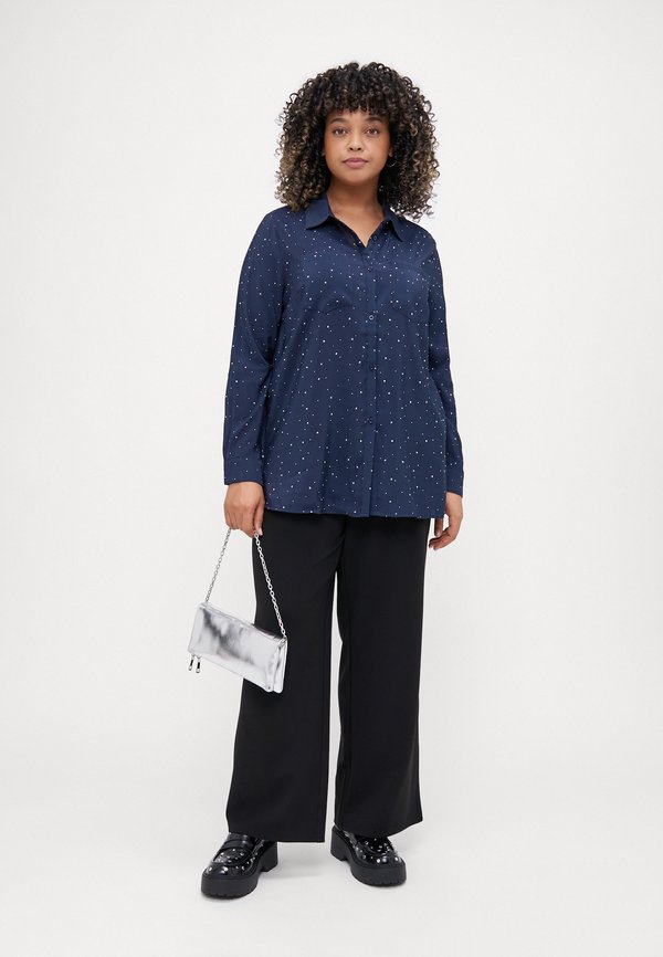 CARPAULINE RHINESTONE SHIRT - Button-down blouse - naval academy3