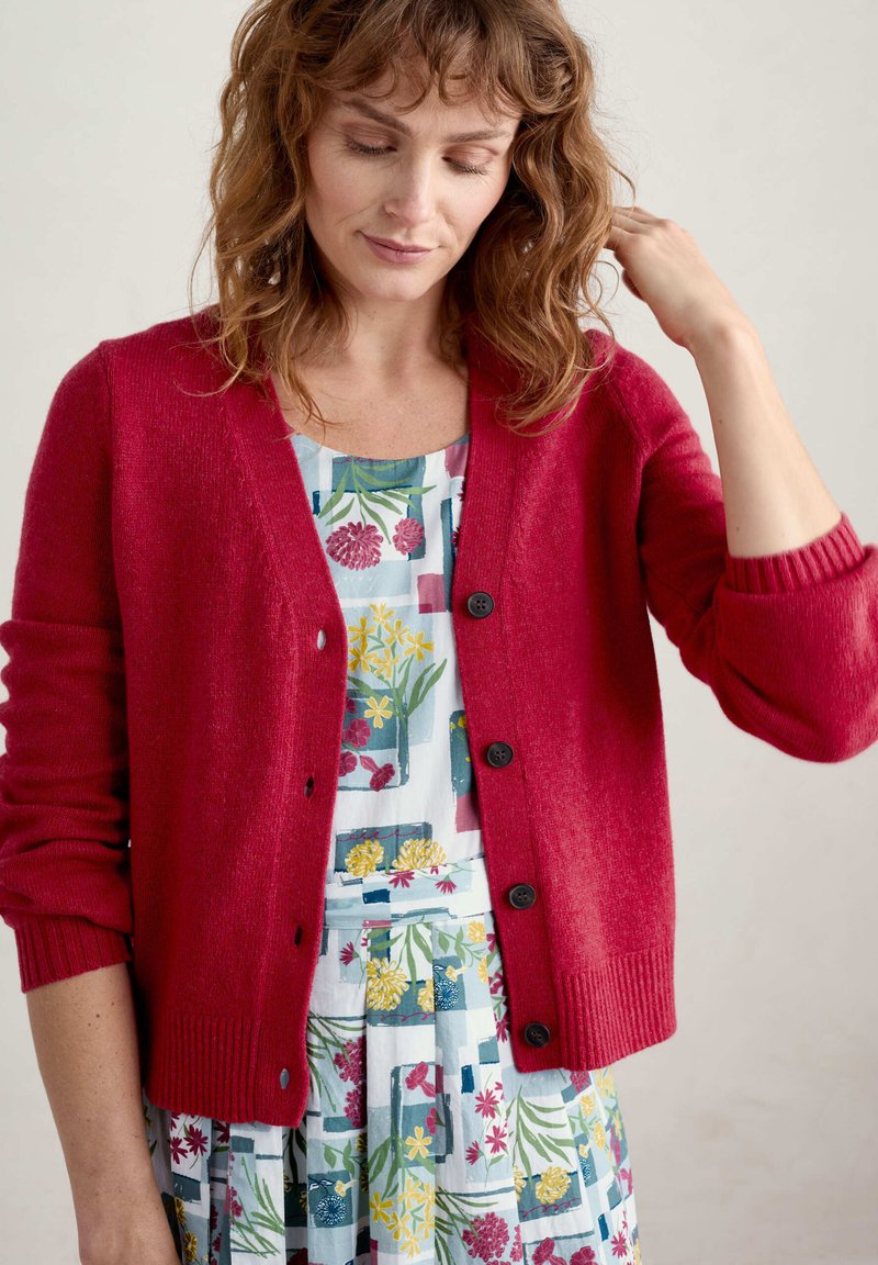 Short Femme En Lin Rouge Seasalt Cornwall Taille 18 - Occasion Très Bon État - Coupe Détendue