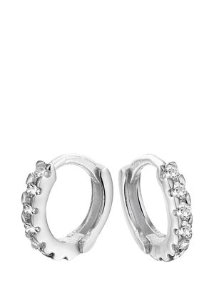 MET ZIRKONIA - Oorbellen - silver-coloured