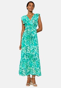 WITH IKAT PRINT - Robe longue - blue lagoon