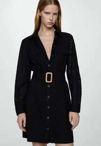 Mango Abito a camicia - black