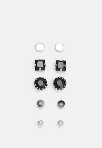 Pier One 9 PACK UNISEX - Naušnice - silver-coloured/black
