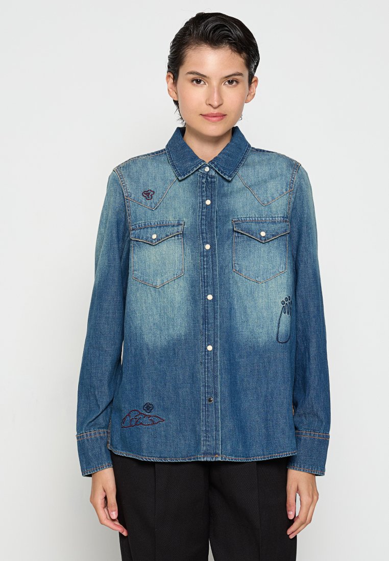 Scotch & Soda Overhemdblouse blauw