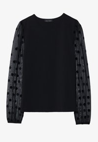 Tops ar garām piedurknēm - black