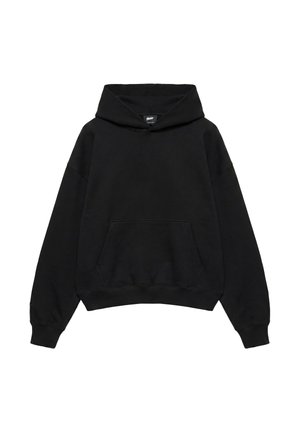 PULL&BEAR, BOXY FIT WITH HOOD - HOODIE - Sweat à capuche - black