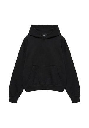PULL&BEAR, BOXY FIT WITH HOOD - HOODIE - Mikina s kapucňou - black