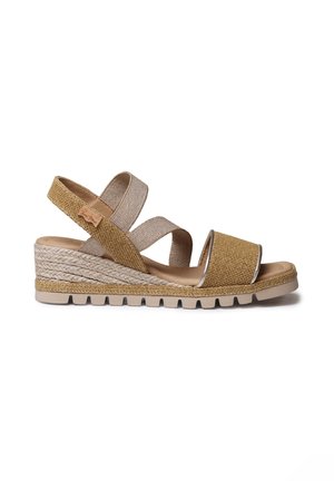 Sandales compensées - ocre