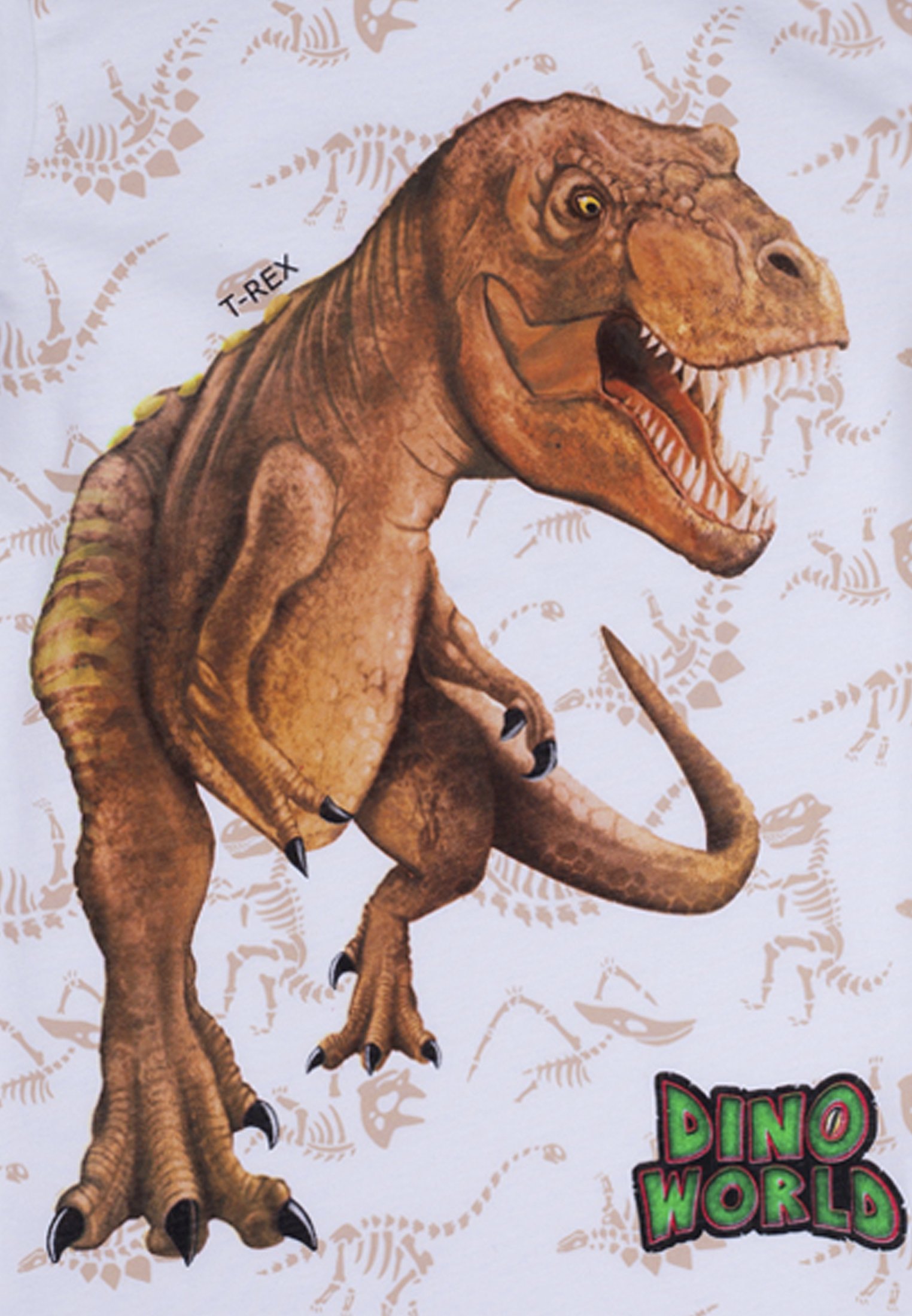 Dino World Print T-shirt - white 