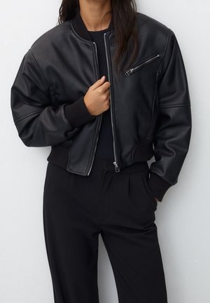 Veste en similicuir - black