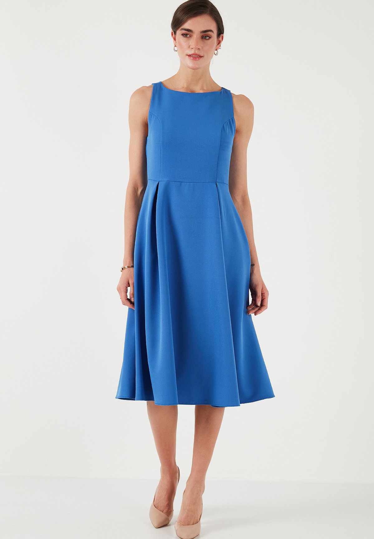 princess polly baby blue dress A Line Ankle Length Prom Dresses Vintage Royal Blue Party Dress Women   Simplepromdress